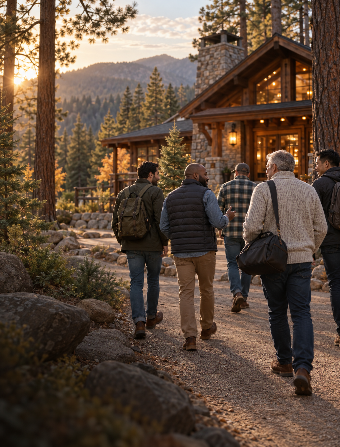 Mountain retreat scene
